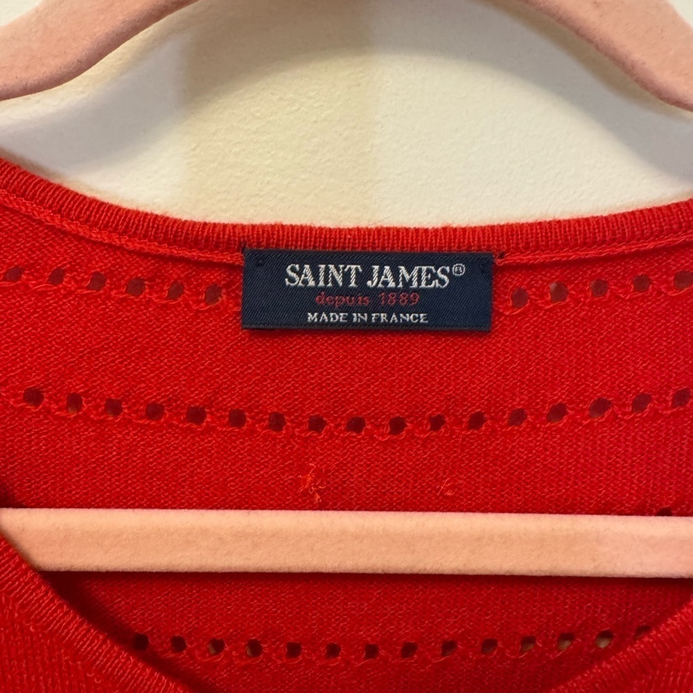 Saint James Nautical Red Cardigan - Picture 4 of 6